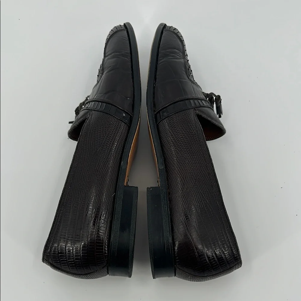 Stacy Adams Brown Leather Loafers Slip-Ons‎ - Picture 4 of 16